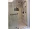 Walk-in shower with grab bars and tiled walls at 2593 Countryside Blvd # 7213, Clearwater, FL 33761