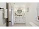 Bathroom with farmhouse sink and stylish vanity at 3911 King Dr, Brandon, FL 33511