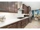 Modern kitchen with stainless steel appliances and white subway tile at 8409 Dove Bog Ter, Parrish, FL 34219