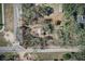 Aerial view of property showing house and lot boundaries at 10019 Curley Rd, San Antonio, FL 33576