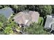 Beautiful aerial view of a neighborhood showing mature trees, lush lawns and well-maintained homes at 10106 Radcliffe Dr, Tampa, FL 33626