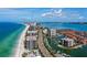 Aerial view of waterfront property with ocean and marina views at 1660 Gulf Blvd # 706, Clearwater Beach, FL 33767