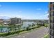 Aerial view showcases the property's waterfront location and marina at 1660 Gulf Blvd # 706, Clearwater Beach, FL 33767