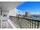 Enjoy stunning water and city views from this balcony at 1660 Gulf Blvd # 706, Clearwater Beach, FL 33767