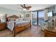 Main bedroom with water views and a king-size bed at 1660 Gulf Blvd # 706, Clearwater Beach, FL 33767