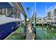 Private boat dock with covered boat lift at 1660 Gulf Blvd # 706, Clearwater Beach, FL 33767
