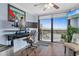 Home office with water views and a comfortable work space at 1660 Gulf Blvd # 706, Clearwater Beach, FL 33767