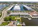 Stunning aerial view showcasing the condo, marina, and the neighborhood's beautiful waterfront location at 3717 46Th S Ave # 6, St Petersburg, FL 33711