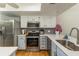 Modern kitchen featuring stainless steel appliances at 4925 New England Blvd # 204, New Port Richey, FL 34652