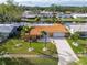 Aerial view of house and canal at 6888 121St N St, Seminole, FL 33772