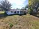 Spacious backyard is partially fenced with lawn and room to roam at 7521 Bougenville Dr, Port Richey, FL 34668