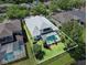 Aerial view of home and backyard at 8334 Old Town Dr, Tampa, FL 33647