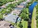 Aerial view of house and neighborhood at 8334 Old Town Dr, Tampa, FL 33647