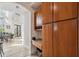 Built-in desk and cabinet storage in home office nook; adjacent to dining and entry areas at 6015 Kipps Colony E Dr, Gulfport, FL 33707