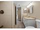 Double sink bathroom with shower and toilet at 9386 Tradewinds Ave, Seminole, FL 33776
