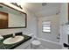 Bathroom with a single sink, toilet, and tub at 4501 Keene Rd, Plant City, FL 33565
