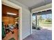 Garage adjacent to a bricked patio at 4501 Keene Rd, Plant City, FL 33565