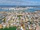 Aerial view showcasing the home's position near the water at 529 80Th Ave, St Pete Beach, FL 33706