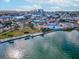 Aerial view of waterfront area with park and community buildings at 529 80Th Ave, St Pete Beach, FL 33706