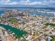 Aerial view showing home's location in a waterfront community at 529 80Th Ave, St Pete Beach, FL 33706