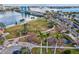 Aerial view of park near a bridge and waterfront at 529 80Th Ave, St Pete Beach, FL 33706