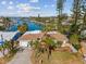 Aerial view of single-Gathering home with private dock and water access at 529 80Th Ave, St Pete Beach, FL 33706