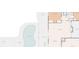 Floor plan showing a home with a pool and large living room at 529 80Th Ave, St Pete Beach, FL 33706
