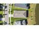Aerial view of house and surrounding neighborhood at 7122 Heron Walk Ln, Wesley Chapel, FL 33545