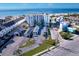 Stunning aerial view of this beachfront condo with garages and beautiful beaches at 17980 Gulf Blvd # 103, Redington Shores, FL 33708