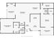 Two-bedroom, two-bath condo floor plan with screened patio at 2035 Nash Dr, Clearwater, FL 33763