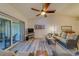 Living room with sliding doors and comfortable seating at 2035 Nash Dr, Clearwater, FL 33763