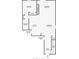 One-story floor plan with 1 bedroom, 1 bath, and open living areas at 22547 Storybook Cabin Way, Land O Lakes, FL 34637