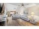 Spacious living room with vaulted ceilings and hardwood floors at 3309 Lori Ln, New Port Richey, FL 34655