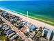 Stunning aerial view of beachfront property, showcasing its prime location along the pristine shoreline and turquoise waters at 820 Gulf Blvd # S 1-3, Indian Rocks Beach, FL 33785