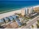 Aerial beach view of homes and high rise at 820 Gulf Blvd # S 1-3, Indian Rocks Beach, FL 33785