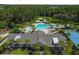 Aerial view of community clubhouse and pool area at 19315 Hawk Valley Dr, Tampa, FL 33647
