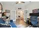 Spacious office with a view into the home's entryway at 19315 Hawk Valley Dr, Tampa, FL 33647
