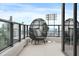 Relaxing balcony with an egg chair and captivating water views at 301 1St S St # 803, St Petersburg, FL 33701