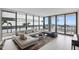 Spacious living room with floor to ceiling windows and ocean view at 301 1St S St # 803, St Petersburg, FL 33701