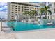 Luxury pool area with comfortable seating and water features at 301 1St S St # 803, St Petersburg, FL 33701