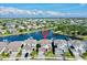 An aerial view of a waterfront community at 5221 Wishing Arch Dr, Apollo Beach, FL 33572