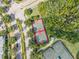 Aerial view showing tennis and basketball courts at 5221 Wishing Arch Dr, Apollo Beach, FL 33572