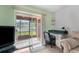 Home office space with a desk and view of the patio at 6250 7Th W Ave # 6250, Bradenton, FL 34209