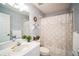 Charming bathroom with shower/tub combo, and updated vanity at 8015 Willow Brook Dr, Spring Hill, FL 34606