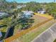 Aerial view showing house and large fenced backyard at 9801 53Rd N Ln, Pinellas Park, FL 33782