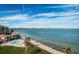 Aerial view showcases the community pool and waterfront location at 6145 Sun Blvd # 607, St Petersburg, FL 33715