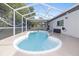 Inviting kidney-shaped pool with screened enclosure at 8209 Rugby Ct, Hudson, FL 34667
