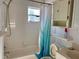 Clean bathroom with a shower/tub combo and a vanity at 822 Gulf Blvd # 4-6, Indian Rocks Beach, FL 33785