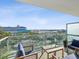 Relax on this spacious balcony with outdoor seating and enjoy the cruise ship and city views at 912 Channelside Dr # 2601, Tampa, FL 33602