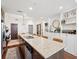 Spacious kitchen island with bar seating, granite countertop, stainless steel appliances, and sleek modern cabinets at 912 Channelside Dr # 2601, Tampa, FL 33602